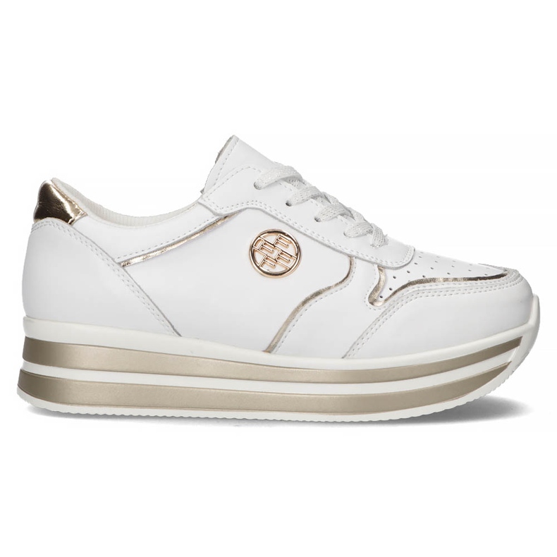 Läder Sneakers Filippo DP3682 / 22 Wh vit