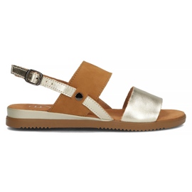 Lädersandaler Filippo DS3601 / 22 Go Br brun och guld gyllene