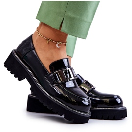 S.Barski Lackade läderskor i svart Corine