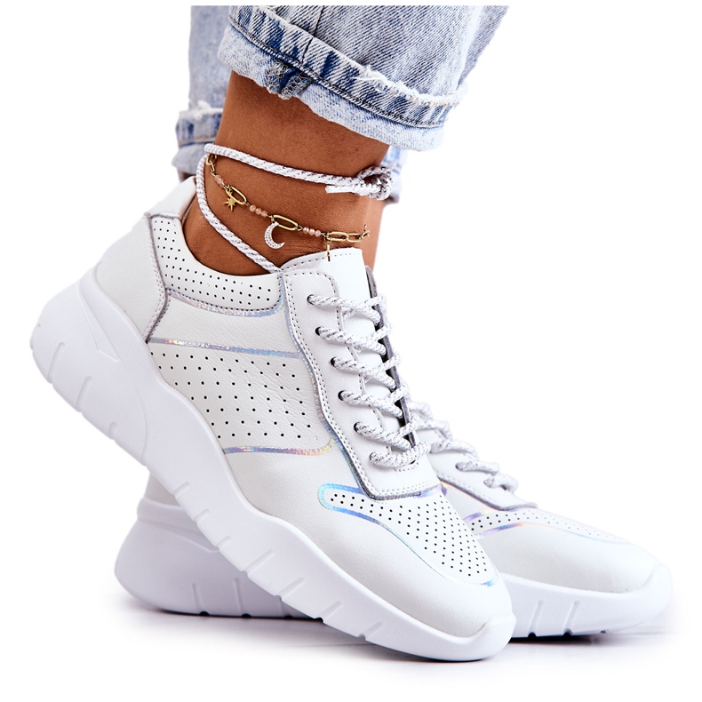 S.Barski Klassiska damsneakers Vita Carly