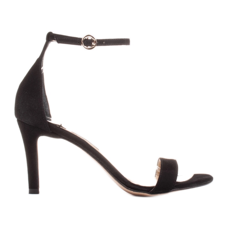 Marco Shoes Eleganta sandaler gjorda av naturlig mocka svart