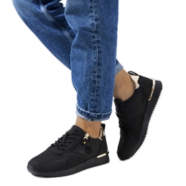 Svarta Ancaster-sneakers i läder gyllene