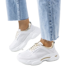 Eloise sneakers i vitt och guld gyllene