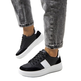 Ontario svarta sneakers för kvinnor silver-