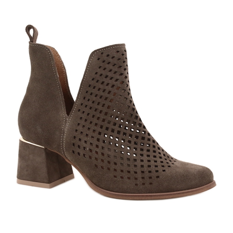 Lewski Shoes Mocka Openwork Boots Lewski Skor 3165 jordvelour mångfärgad