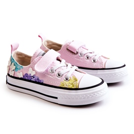 PA1 Barnsneakers Tygtryck Rosa Buster