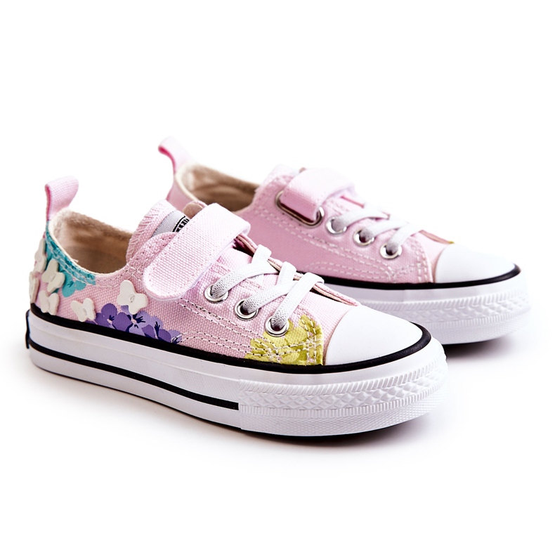 PA1 Barnsneakers Tygtryck Rosa Buster