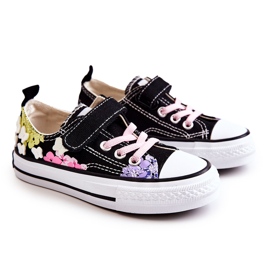 PA1 Barnsneakers Tygtryck Svart Buster