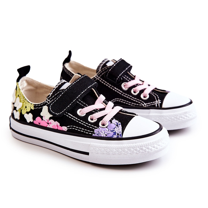 PA1 Barnsneakers Tygtryck Svart Buster