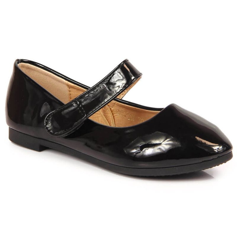Kardborre Svartlackerade Ballerinas Jr Potocki