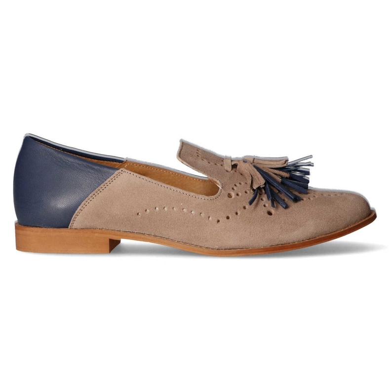 Loafers Filippo 04484-04 / 00-5 Beige Mocka + Marinblå