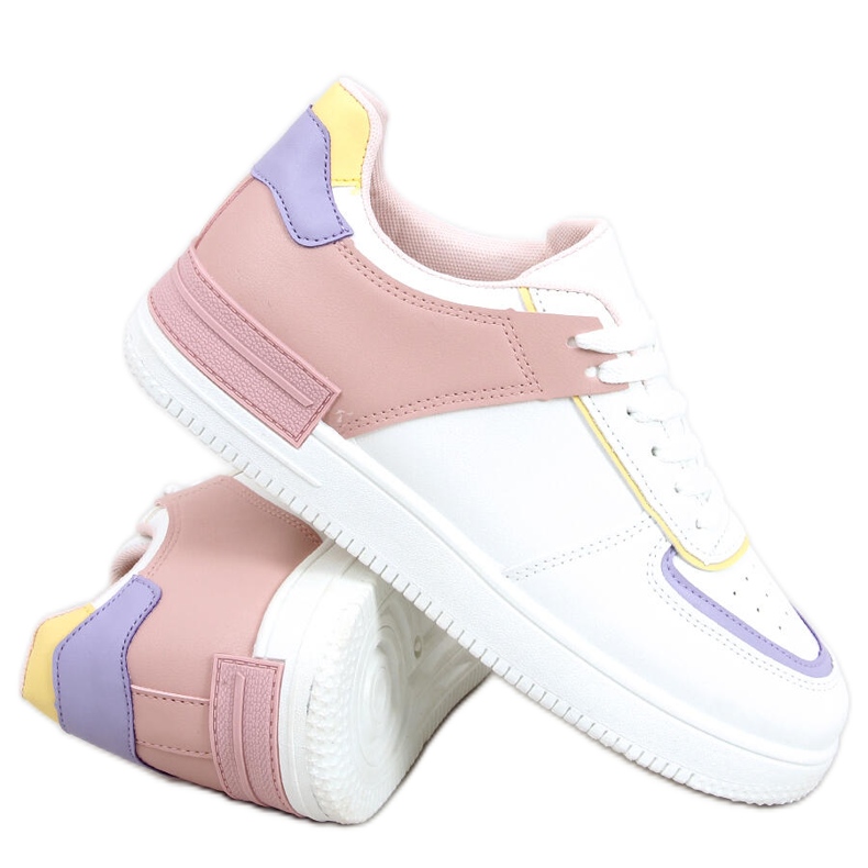 Libby Pink Trainers vit