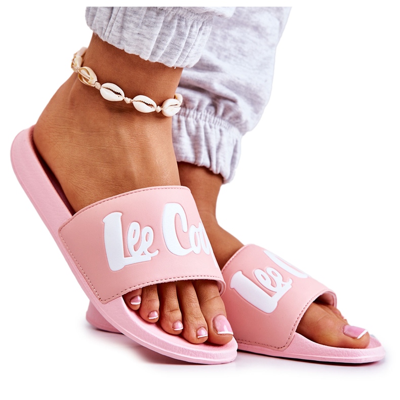 Damtofflor Lee Cooper LCW-22-42-0998 Rosa vit