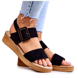 Damsandaler i mocka Big Star JJ276031 Svart