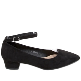 Bellis Black pumps med låg klack svart