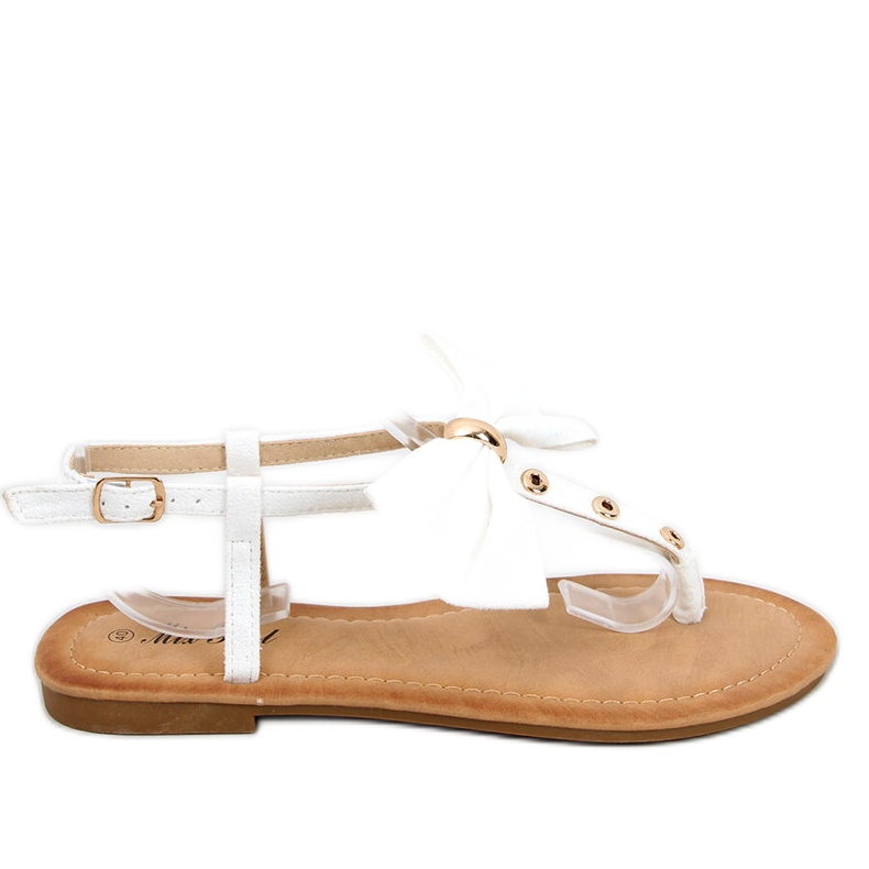Flip-flops med en Megi White rosett vit