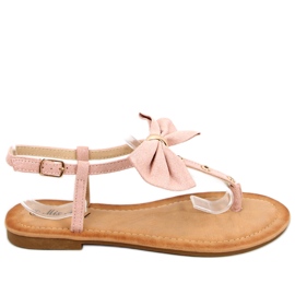 Flip-flops med Megi Champagne rosett rosa