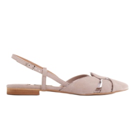 Marco Shoes Sandaler av mocka och transparent material beige