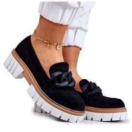 PS1 Loafers i mocka med svart Talisa-dekoration