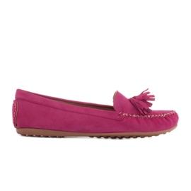 Marco Shoes Lila Loafer Ballerina i mocka 1979P-770-1 purpur rosa
