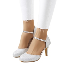 Silver glänsande Rosetown pumps