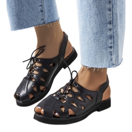 Svarta Vlis bundna sandaler