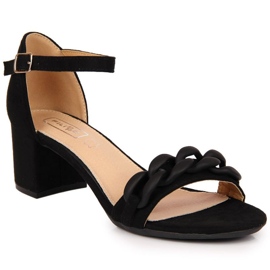 Svarta sandaler på stolpe med kedja W Filippo