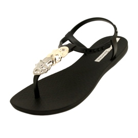 Flipflops med Ipanema-dekoration 83182 svart 23526 silver- gyllene