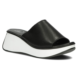 Skinntofflor Filippo DK3614 / 22 Bk svarta