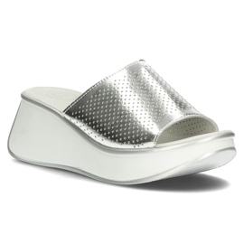 Skinntofflor Filippo DK3614 / 22 Si silver silver-