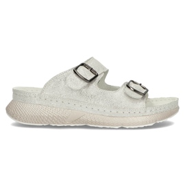 Lädertofflor Filippo DK3516 / 22 Si silver silver-