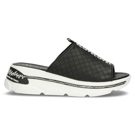 Skinntofflor Filippo DK3679 / 22 Bk svarta