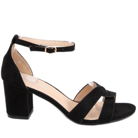 Moly Black högklackade sandaler svart