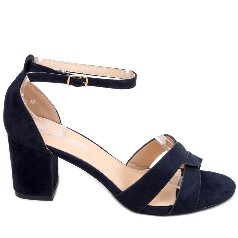 Moly Blue högklackade sandaler marinblå