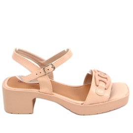 Högklackade sandaler från Sharon Nude beige