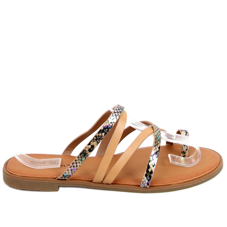 Nigella Beige damtofflor mångfärgad