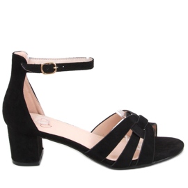 Avium Svarta sandaler med klack