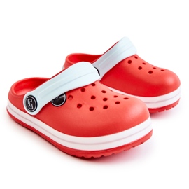 Bekväma barntofflor Crocs Red Colly röd