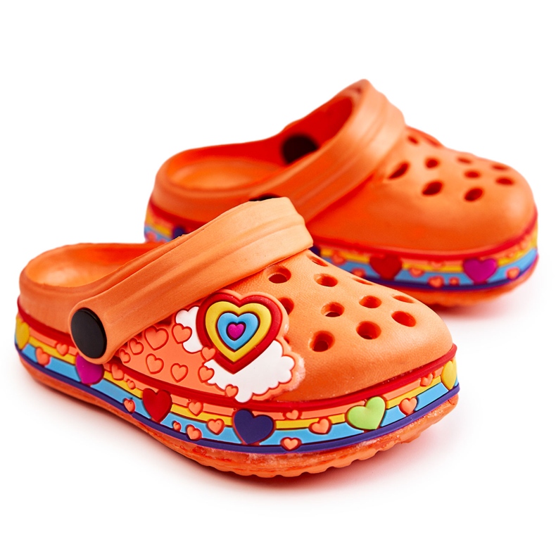 Barntofflor Skum Crocs Orange Charie