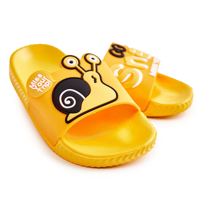 Lätt gula snigeltofflor för barn