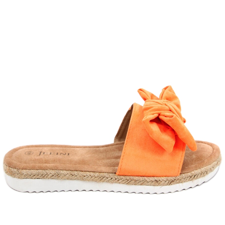 Espadrillor med Viola Orange rosett