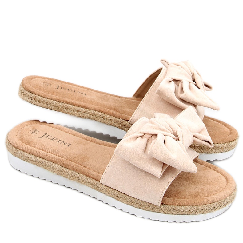 Espadrillor med Viola Beige rosett