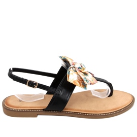 Flipflops med rosett Odette Black svart