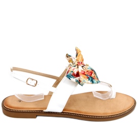 Flipflops med rosett Odette White vit