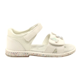 Girls 'kardborrsandaler i fjärilar American Club XD58/22 White vit