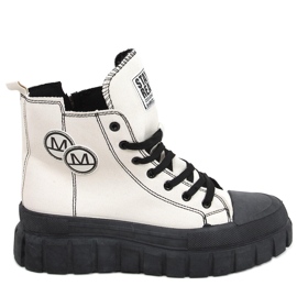 Kaya BEIGE / SVART high-top sneakers