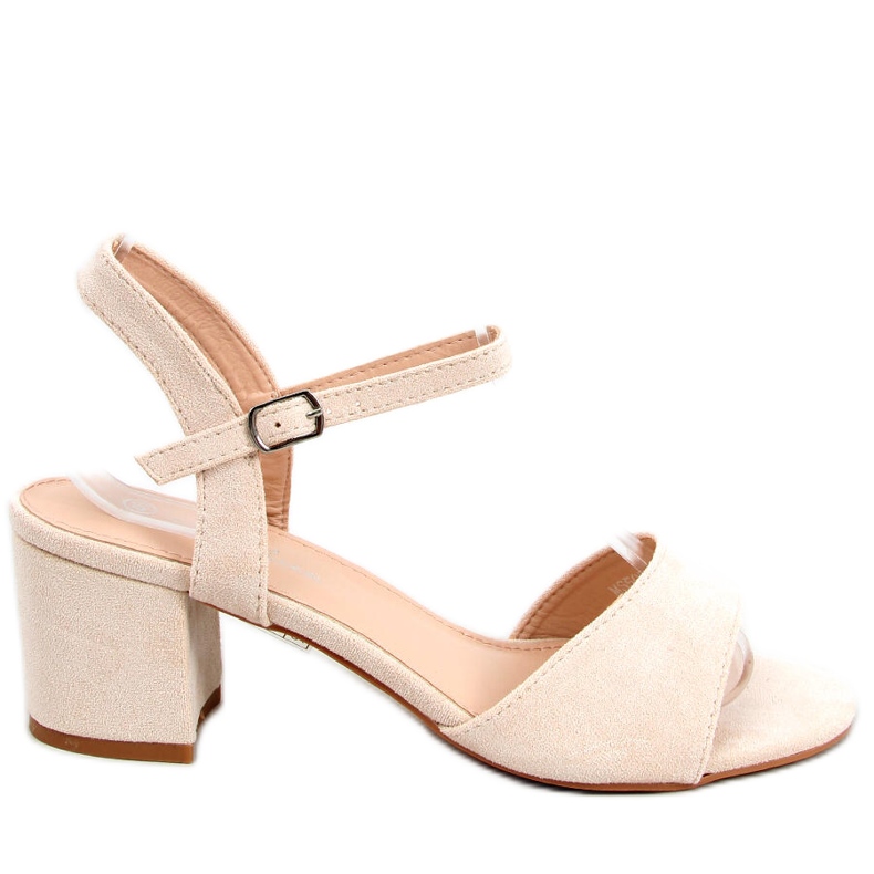 Jolina Beige högklackade sandaler