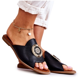 Lewski Shoes Läder Fashionabla Tofflor Lewski Skor 3132 / O Svart