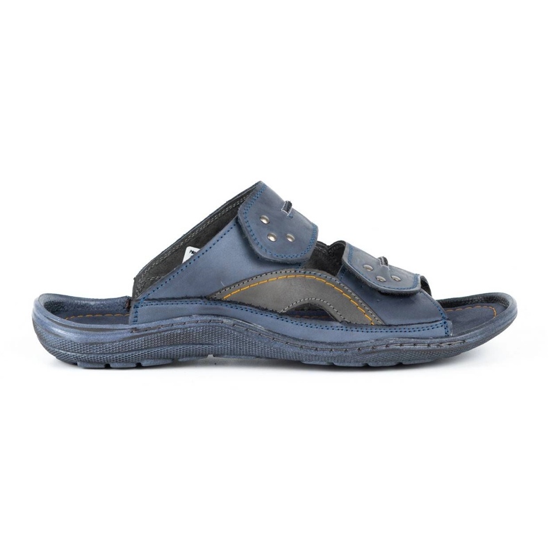 Olivier Skinntofflor herr 335GT marinblå