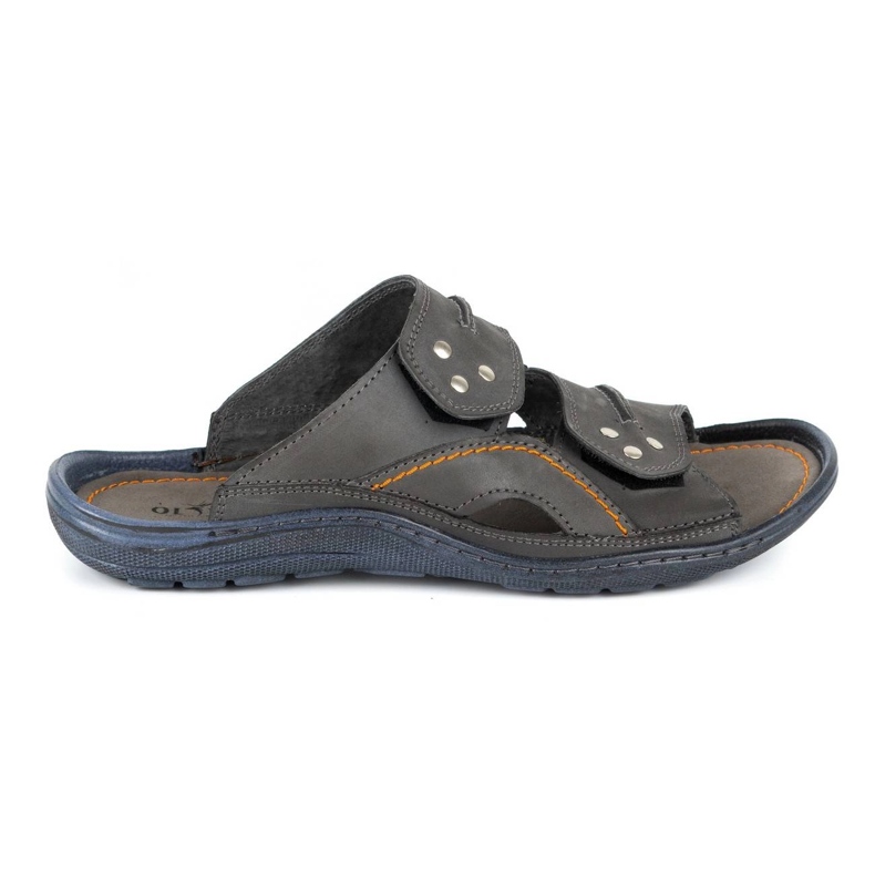 Olivier Skinntofflor herr 335GT grå